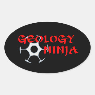 Pegatina Ovalada Geología Ninja