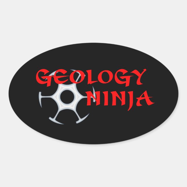 Pegatina Ovalada Geología Ninja (Anverso)