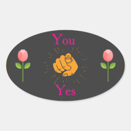 Pegatina Ovalada  geometric sticker, pink green sticker, modern pat