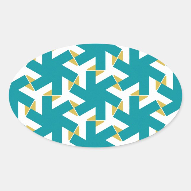 Pegatina Ovalada Geométrica 230614 (03) (Anverso)