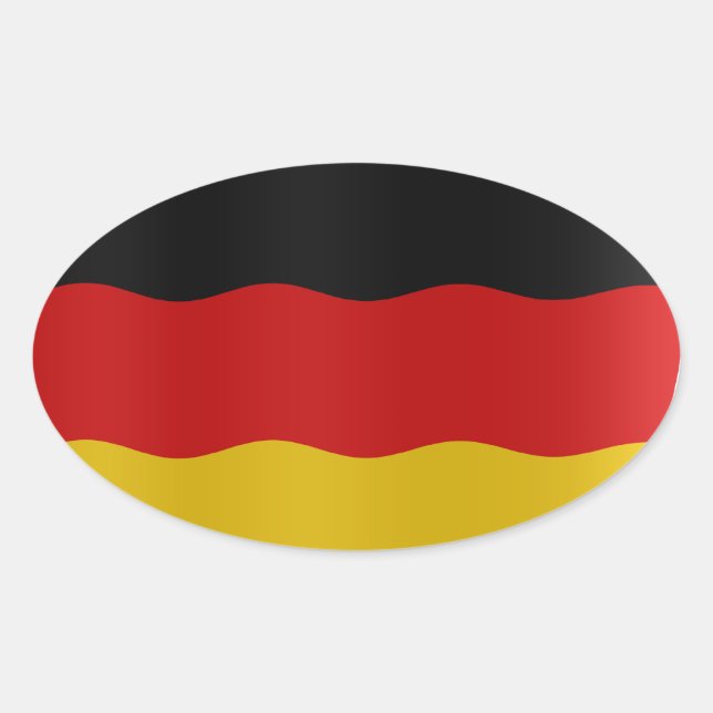 Pegatina Ovalada German flag (Anverso)