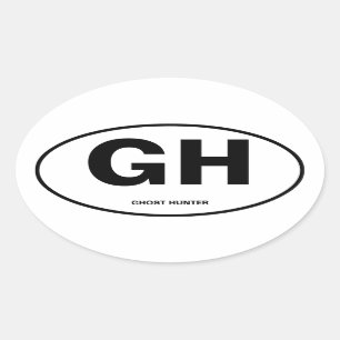 Pegatina Ovalada Ghost Hunter