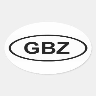 Pegatina Ovalada Gibraltar "GBZ"