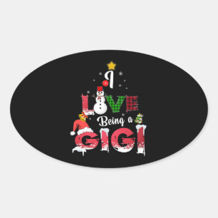 Pegatina Ovalada Gigi Lover Me Encanta Ser Gigi