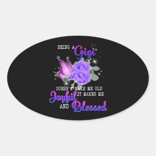 Pegatina Ovalada Gigi Lover Ser Un Gigi Joyfull Y Bendecido