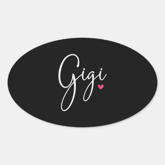 Pegatina Ovalada Gigi Regalo Mujeres Abuelas Navidades Regalos Niet