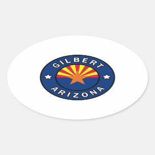 Pegatina Ovalada Gilbert Arizona