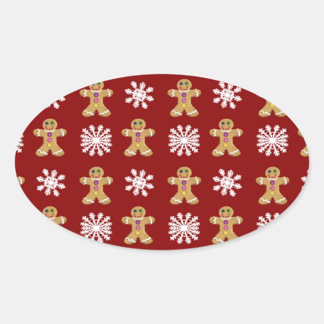 Pegatina Ovalada Ginger y Nieve (Anverso)