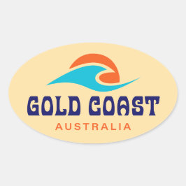 Pegatina Ovalada Gold Coast Australia