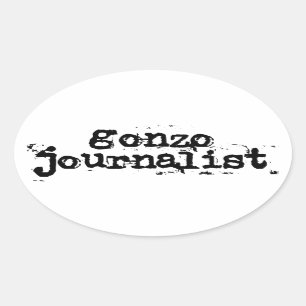 Pegatina Ovalada Gonzo Journalist