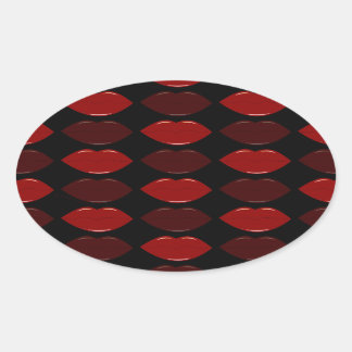 PEGATINA OVALADA GORGEOUS LIPS