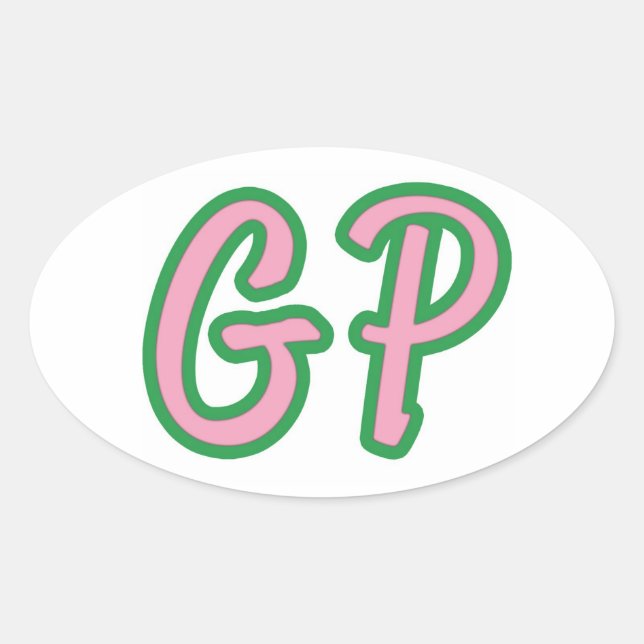 Pegatina Ovalada GP Bumper Sticker (Anverso)