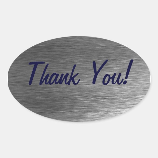Pegatina Ovalada GRACIAS Pegatinas Artístico y Colección de Negocio (Anverso)