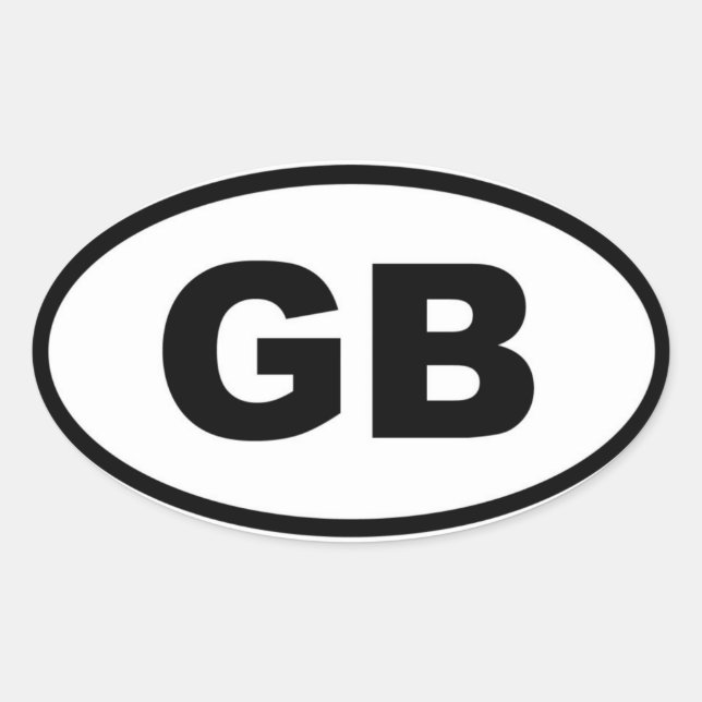 Pegatina Ovalada Gran Bretaña - Europa (Anverso)