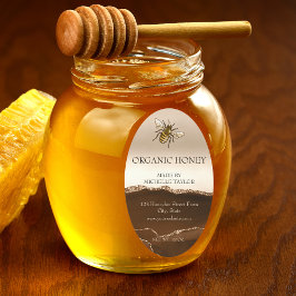 Pegatina Ovalada Granja de abejas de abeja de apicultores Honeycomb