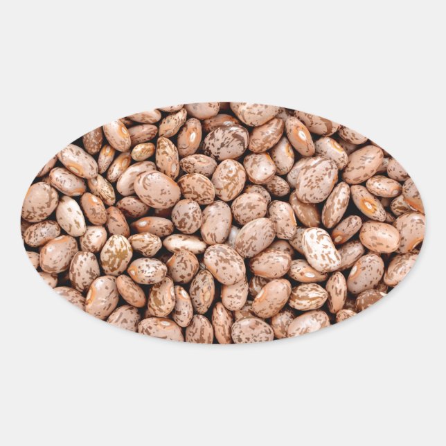 Pegatina Ovalada Granos de pinto (Anverso)
