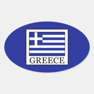 Pegatina Ovalada Grecia