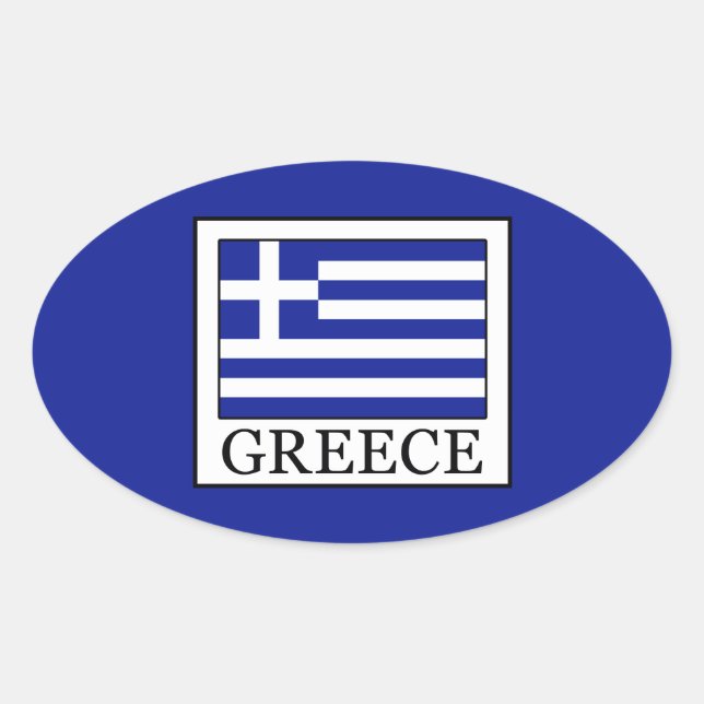 Pegatina Ovalada Grecia (Anverso)