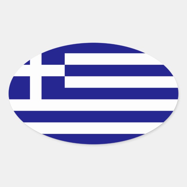 Pegatina Ovalada Grecia (Anverso)