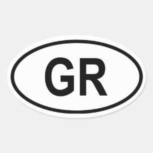 Pegatina Ovalada Grecia "GR"