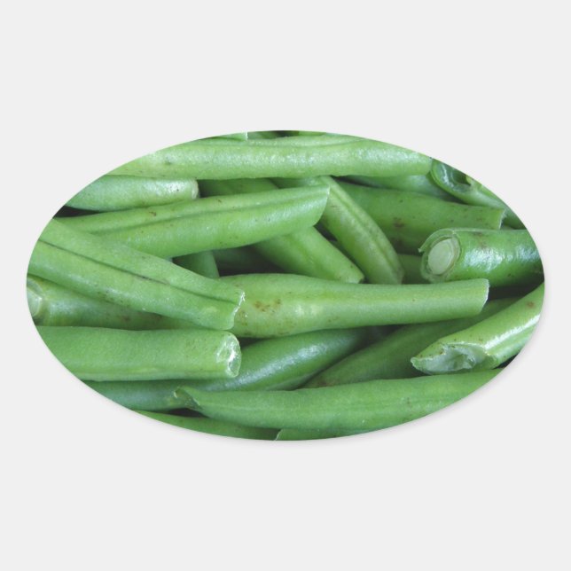 Pegatina Ovalada Green Bean (Anverso)