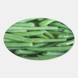 Pegatina Ovalada Green Bean