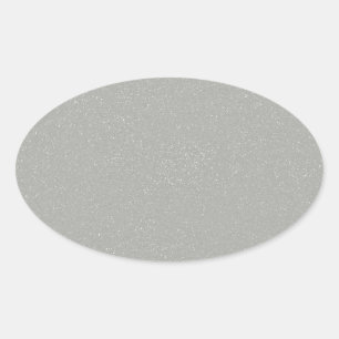 Pegatina Ovalada Gris del glaciar de PANTONE con falso purpurina