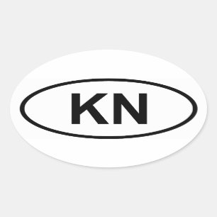 Pegatina Ovalada Groenlandia "KN"