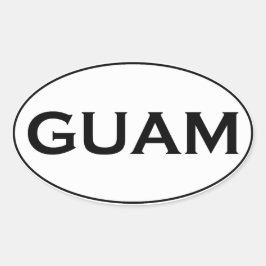 PEGATINA OVALADA GUAM