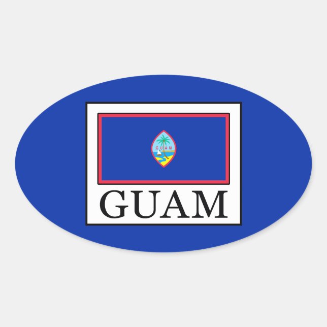 Pegatina Ovalada Guam (Anverso)