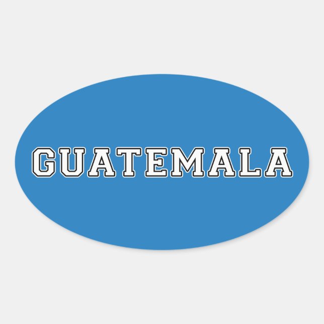 Pegatina Ovalada Guatemala (Anverso)