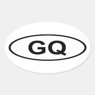 Pegatina Ovalada Guinea Ecuatorial "GQ "