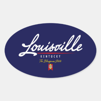 Pegatina Ovalada Guión de Louisville