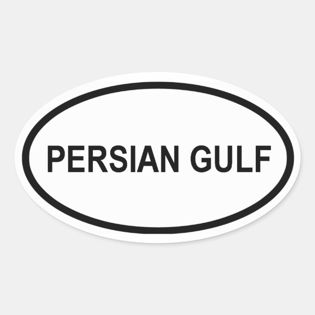 PEGATINA OVALADA GULF PERSA (Anverso)