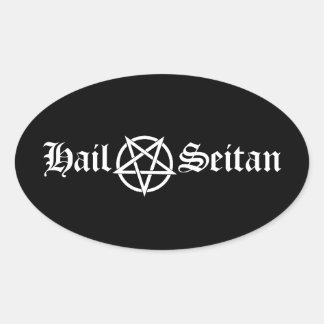 Pegatina Ovalada Hail Seitan