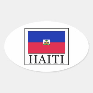 Pegatina Ovalada Haití