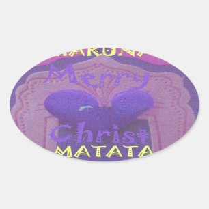 Pegatina Ovalada Hakuna Matata Merry Christmas Love Design.jpg