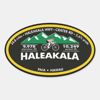 PEGATINA OVALADA HALEAKALA-PAIA, HI -"OVAL"
