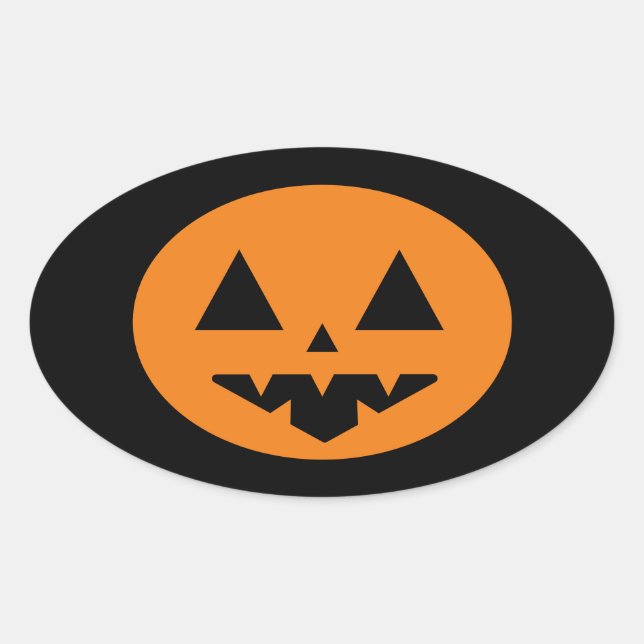 Pegatina Ovalada Halloween (Anverso)