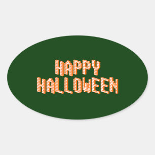 Pegatina Ovalada Halloween Blox Textos