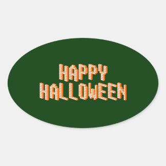 Pegatina Ovalada Halloween Blox Textos