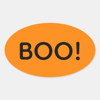Pegatina Ovalada ¡Halloween BOO! Bolsa simple de regalo para tipogr