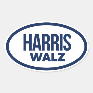PEGATINA OVALADA HARRIS WALZ 2024