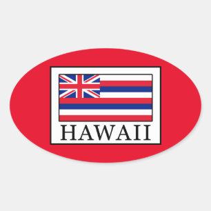 Pegatina Ovalada Hawái