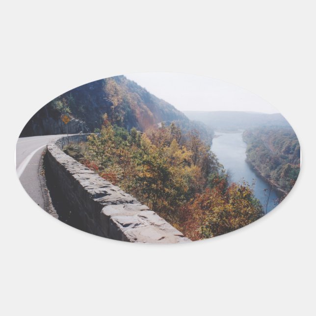 Pegatina Ovalada Hawksnest (Anverso)