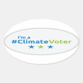 Pegatina Ovalada He votado por los pegatinas del planeta - hoja de 