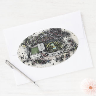 Pegatina Ovalada Headingley Cricket & Rugby Stadiums, Leeds