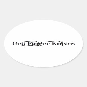 Pegatina Ovalada Hell Finger Knives Pegatinas