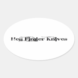 Pegatina Ovalada Hell Finger Knives Pegatinas