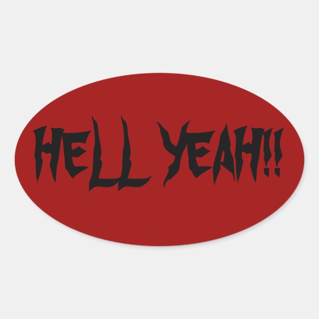 PEGATINA OVALADA HELL SÍ (Anverso)
